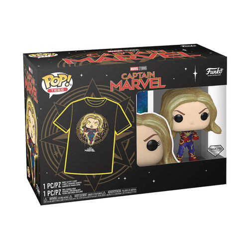 POP & TEE CAPTAIN MARVEL VIN FIG T/S MEDIUM