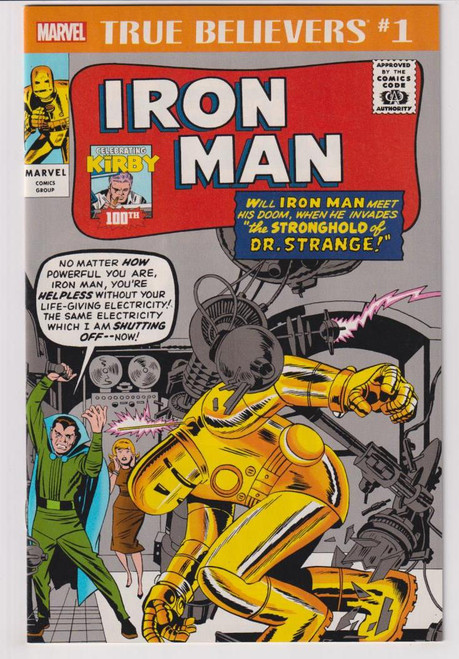 TRUE BELIEVERS KIRBY 100TH IRON MAN #1 (MARVEL 2017) "NEW UNREAD"