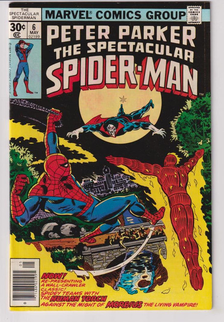 SPECTACULAR SPIDER-MAN #006 (MARVEL 1977) MARK JEWELER INSERT