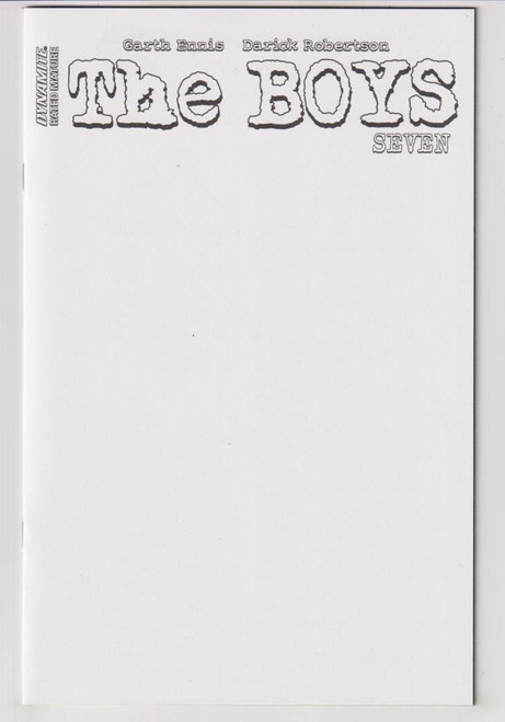 BOYS #7 WHITE BLANK AUTHENTIX (DYNAMITE 2022) C2 "NEW UNREAD"