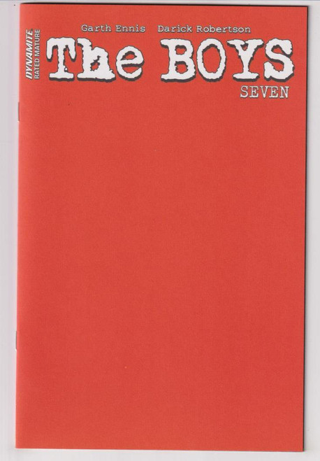 BOYS #7 RED BLANK AUTHENTIX (DYNAMITE 2022) C2 "NEW UNREAD"