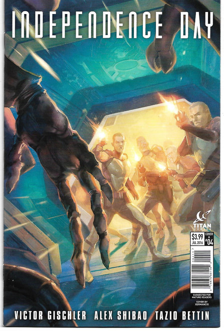 INDEPENDENCE DAY #4 (OF 5) CVR A XERMANCIO (TITAN 2016)