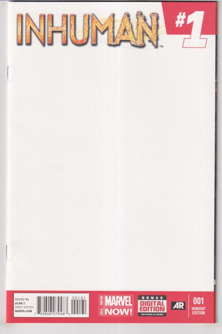 INHUMAN #01 BLANK (MARVEL 2014)