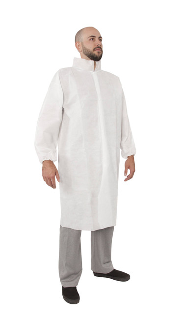 SMS Labcoat, White, Large, 30/Case