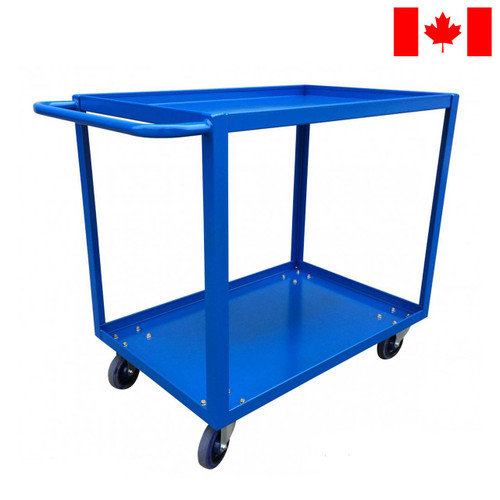 Steel Service Cart, 24" x 48", 2 Shelf