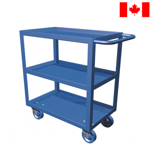 Steel Service Cart, 24" x 36", 3 Shelf Steel Service Cart, 24" x 36", 3 Shelf