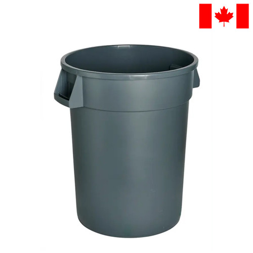 Trash Container, 32 Gallon, Grey