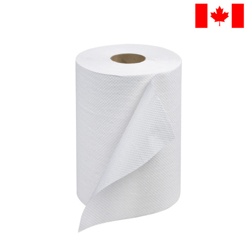 Universal Roll Towel, 8” x 300’, White, 12 Rolls/Case
