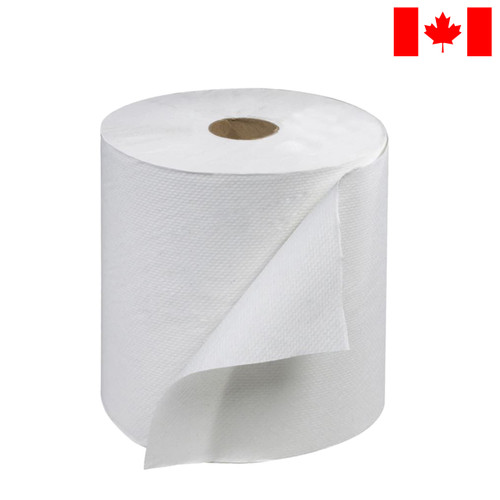 Universal Roll Towel, 8” x 800’, White, 6 Rolls/Case