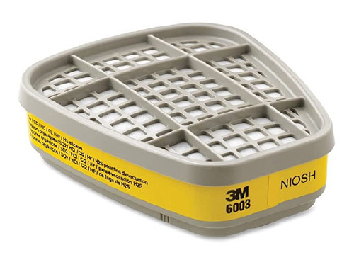 3M Cartridge Only, 3M 6003, Organic Vapor/Acid Gas, 2/Pack