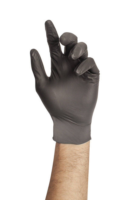 Nitrile Glove, 4 mil., Black, Medium, 100/Box