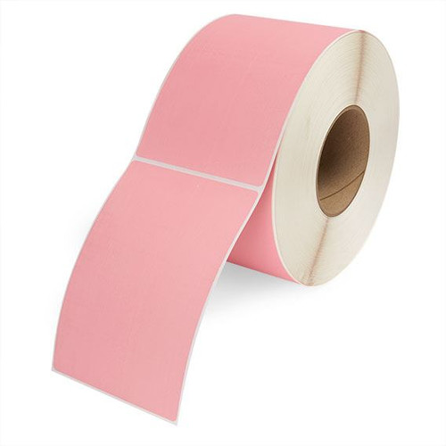 Thermal Transfer Label, 4” x 6”, Pink, 1,000 x 4 Rolls/Case