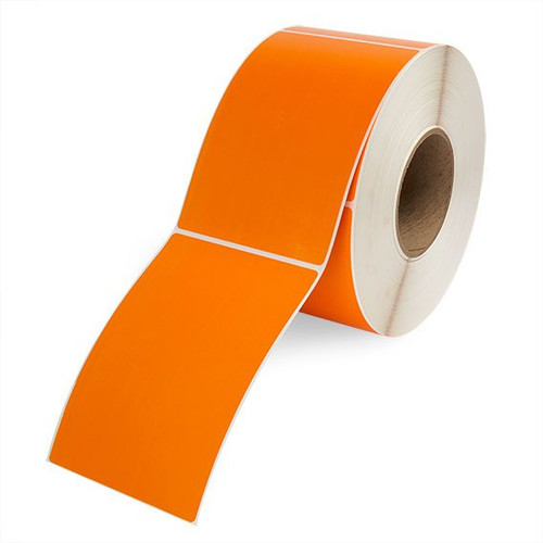 Thermal Transfer Label, 4” x 6”, Orange, 1,000 x 4 Rolls/Case