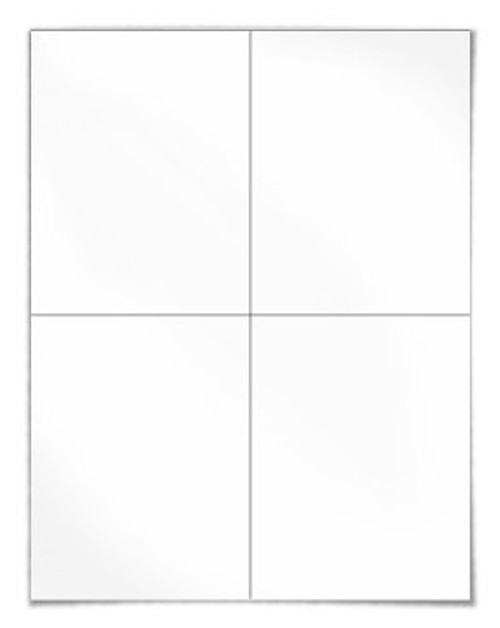 Laser Sheet Label, 4-1/4" x 5-1/2", 250 Sheets/Case