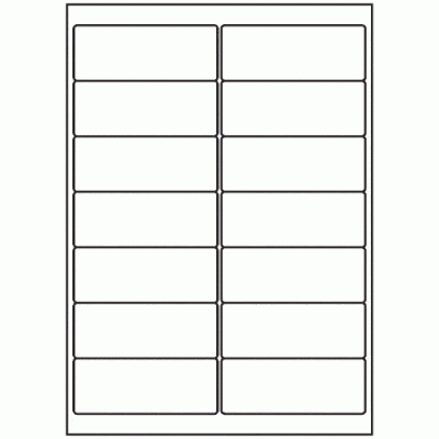 Laser Sheet Label, 4" x 1-1/2", 250 Sheets/Case