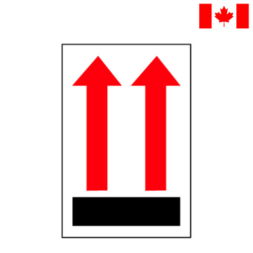 International Pictorial Label, 4" x 6", Arrows up, 500/Roll