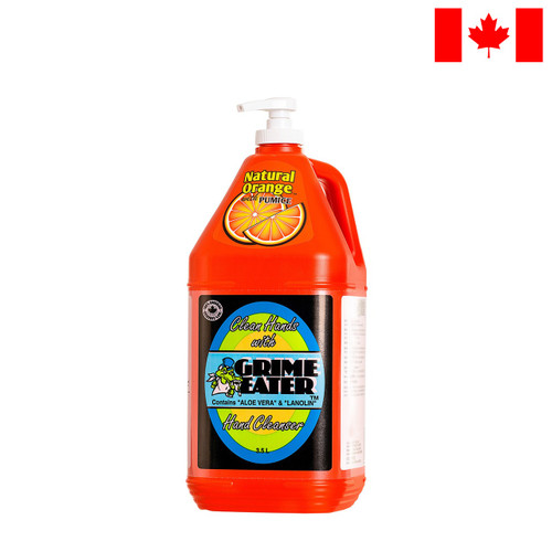 Grime Eater Natrual Orange Hand Cleanser, 3.5L Bottle, 4 Pumps, 4/Case