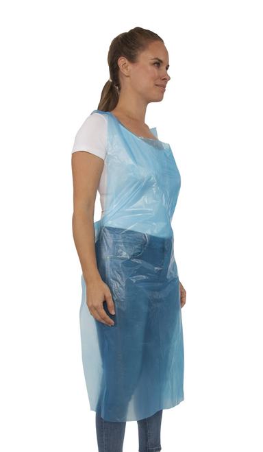 Polyethylene Apron, 2 mil., Blue, 500/Case