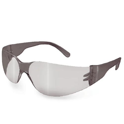 One-Piece Lens Safety Glasses, Smoke Lens, 12/Box
