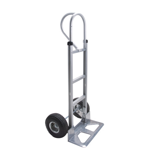 Aluminum P-Handle Hand Truck, 10” Pneumatic Wheels