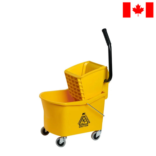 Grizzly 32qt. Mop Bucket and Wringer, Yellow