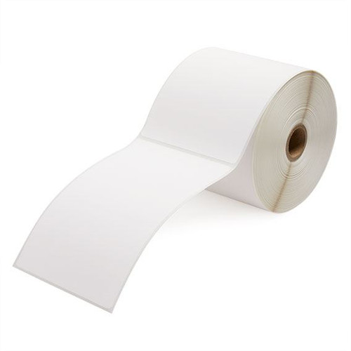 Direct Termal Label, 4” x 6”, 4.5” OD, 1" Core, White, 500 x 12 Rolls/Case