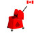Elephant Foot 40qt. Mop Bucket and Wringer, Red