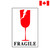 International Pictorial Label, 4" x 6", Fragile, 500/Roll