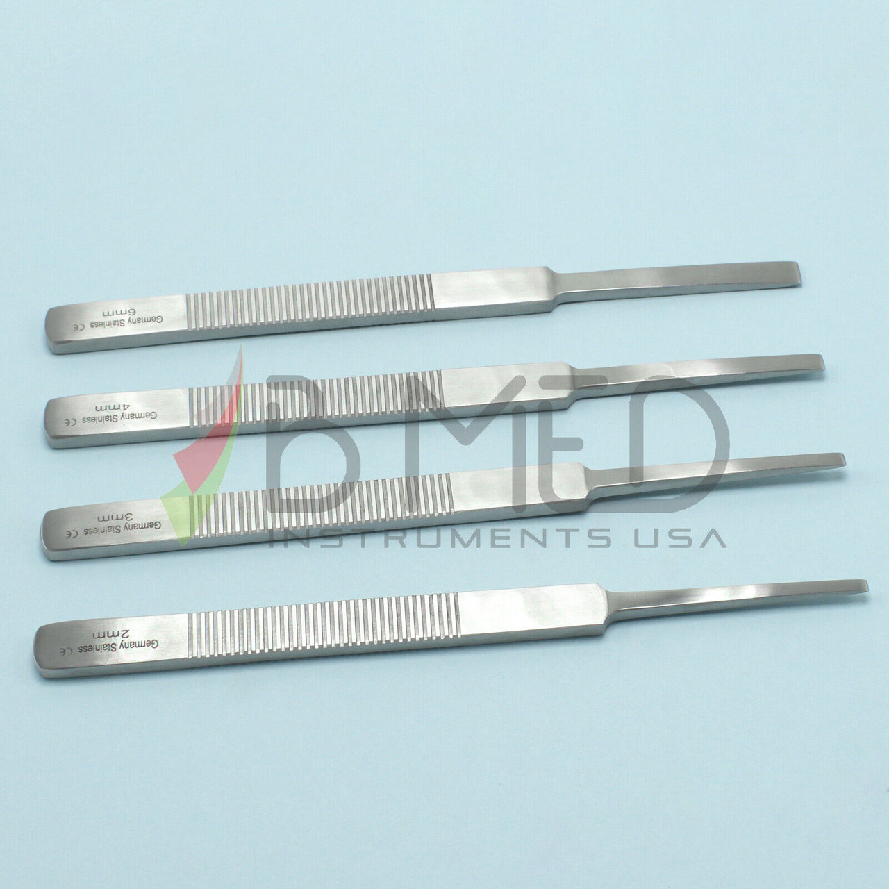 Kit De 6 Ostéotomes Offset Inclinés Pointus Avec Clé Allen - Acier Inoxydable CE