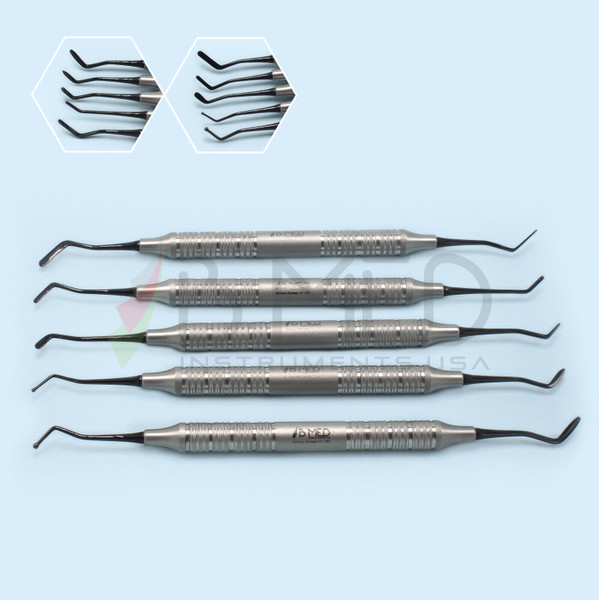 Slake 6-Piece Dental Composite Filling Instrument Kit – Gold Titanium Coated Stainless Steel