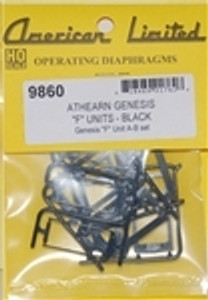 HO Diaphragms for Athearn Genesis F Unit A-B (black) HO Diaphragms for Athearn Genesis F Unit A-B (black)