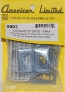 HO Diaphragms for Stewart F Unit Diesels, 3 units (gray) HO Diaphragms for Stewart F Unit Diesels, 3 units (gray)