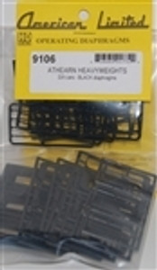 HO Diaphragms for Athearn Heavyweight Cars, 6 pack (black) HO Diaphragms for Athearn Heavyweight Cars, 6 pack (black)
