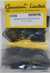 HO Diaphragms for Rapido Passenger Cars, 6 cars (black) HO Diaphragms for Rapido Passenger Cars, 6 cars (black)