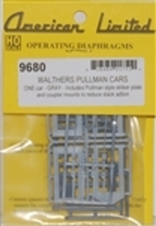 HO Diaphragms for Walthers Pullman Car (gray)