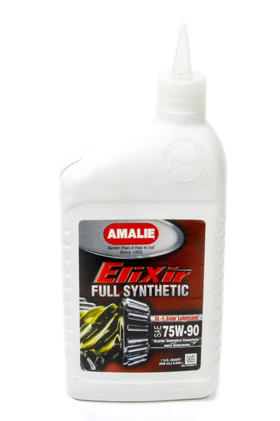 Amalie Elixir Full Syn Gl-5 75W 90 Gear Oil 1Qt Ama73166-56