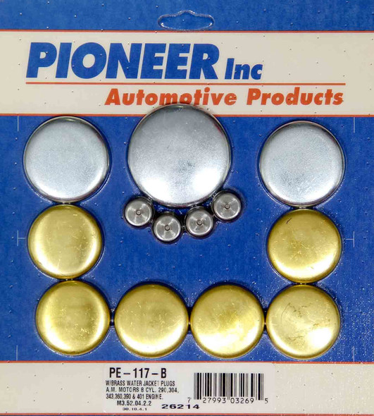 Pioneer Amc V8 Freeze Plug Kit - Brass Pe-117-B