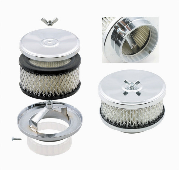 Mr. Gasket 4In Chrome Air Cleaner 4354