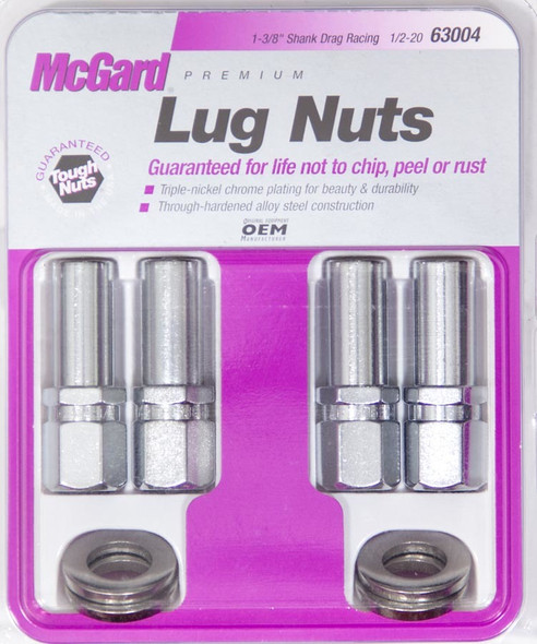 Mcgard Lug Nut 1/2 X-Long Shank Race W/ Center Washer 63004
