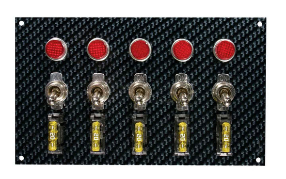 Moroso Fiber Design Switch Panel - Black/Black 74148