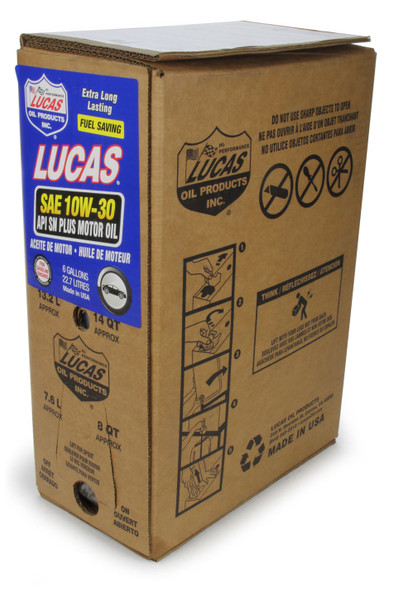 Lucas Oil Sae 10W30 Motor Oil 6 Gallon Bag In Box 18002