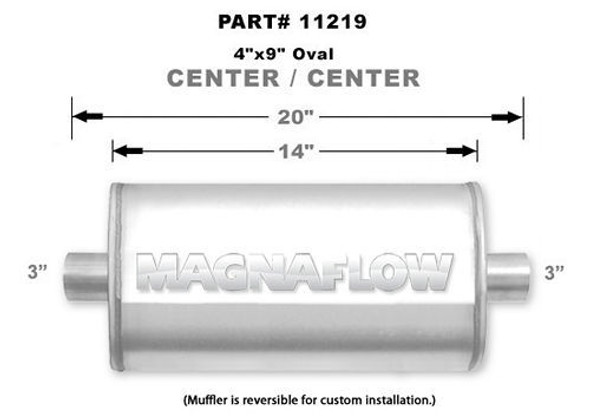 Magnaflow Perf Exhaust Stainless Muffler 3In Center In/Out 11219