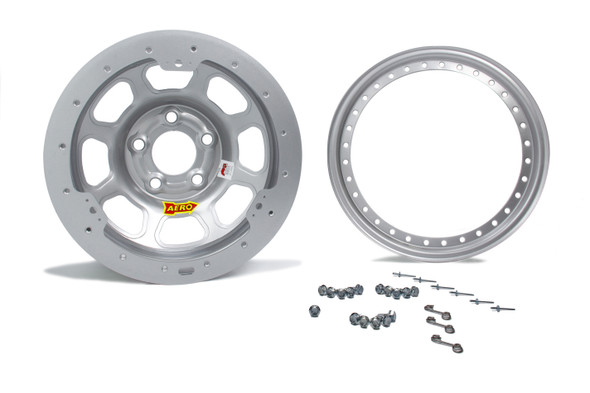 Aero Race Wheels 13X8 2In. 4.50 Silver Beadlock Wheel 33-084520S