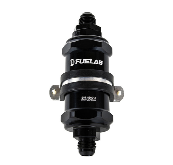 Fuelab Fuel Systems Fuel Filter In-Line 3In 6 Micron 8An Chk Valve 84832-1