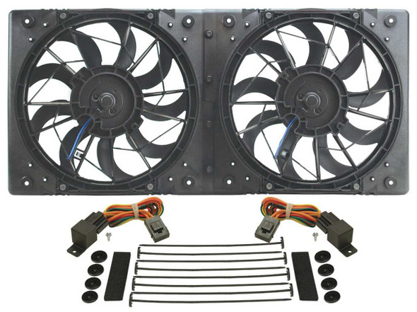Derale 10In Dual High Output Rad Fans Puller 16812