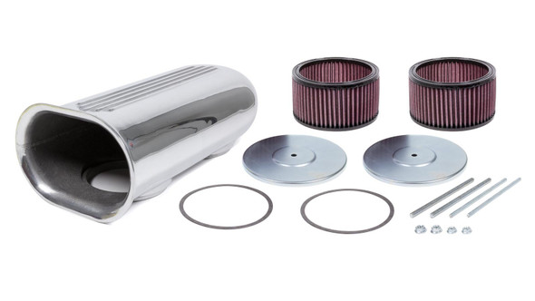 The Blower Shop Dual Carb Blower Scoop Kit - Polished 5510