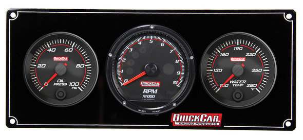 Quickcar Racing Products Redline 2-1 Gauge Panel Op/Wt W/Recall Tach 69-2031