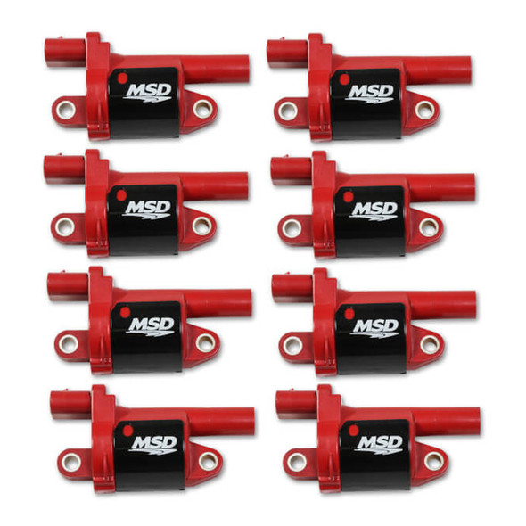Msd Ignition Coil Red Round Gm V8 2014-Up 8Pk 82688