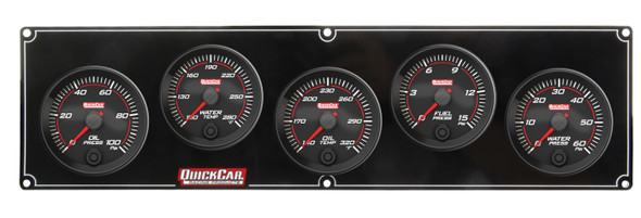 Quickcar Racing Products Redline 5 Gauge Panel Op/Wt/Ot/Fp/Wp 69-5036