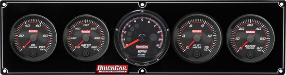 Quickcar Racing Products Redline 4-1 Gauge Panel Op/Wt/Fp/Wp W/Recall Tac 69-4056